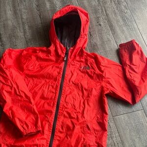 The North Face Kids Red Hooded Rain Jacket
